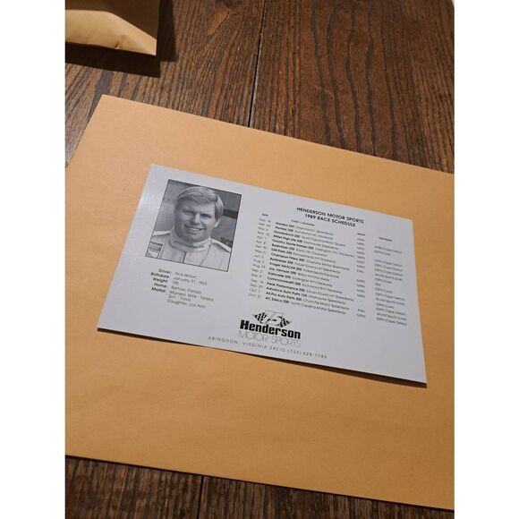 Vintage 1989 Rick Wilson #75 Food Country USA Driver Card Oldsmobile NASCAR - Picture 2 of 2